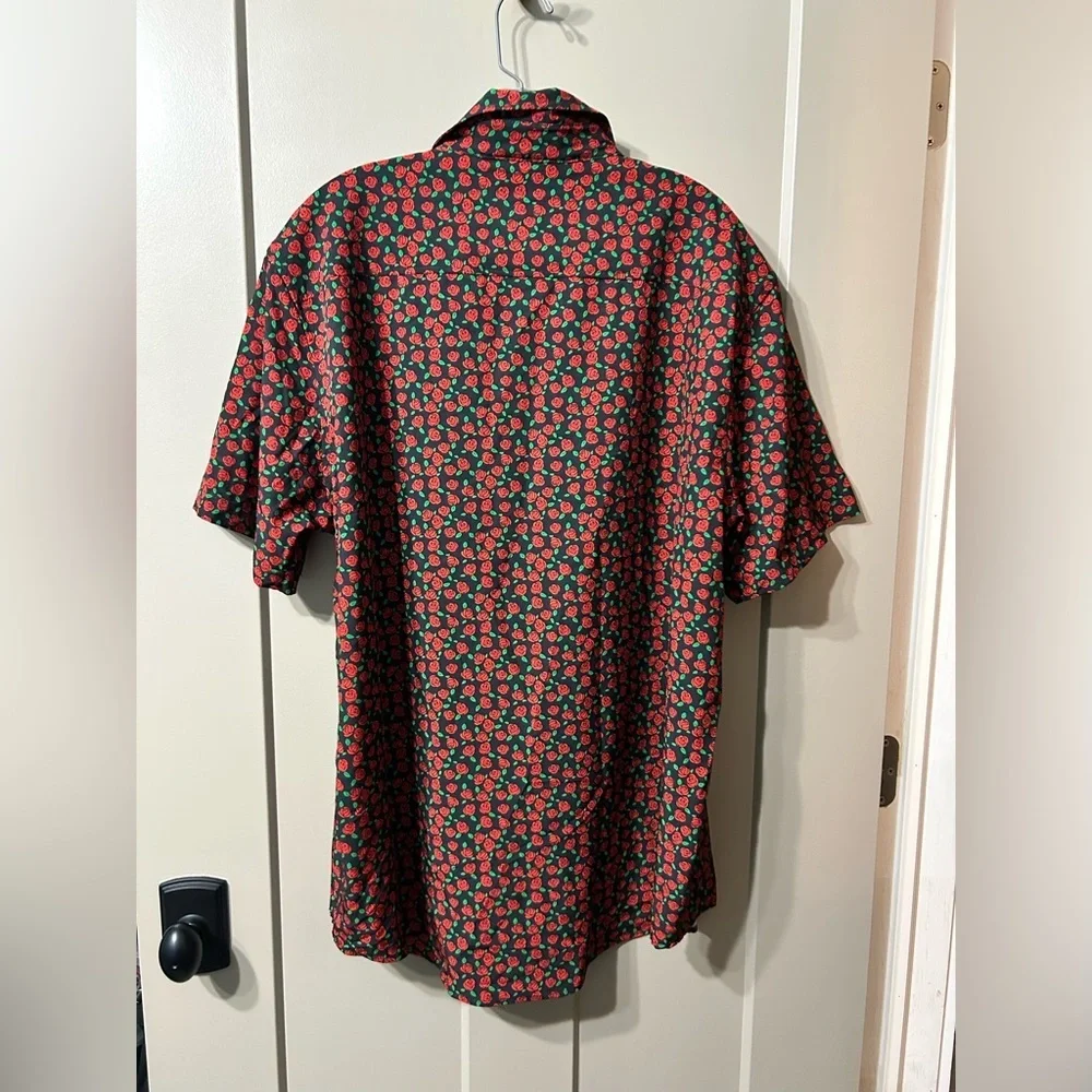 JK Collection by Old Smoke KY Derby rose 🌹 Button up short sleeve made by Brist